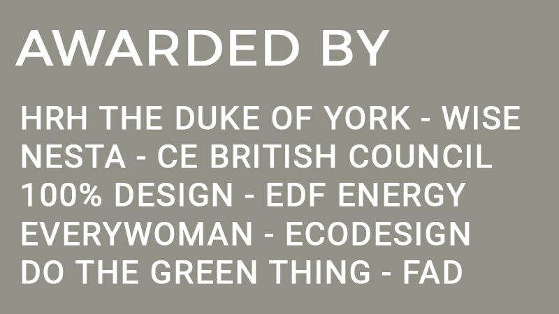 Elena Corchero Awarded by HRH The Duke of York Prince Andrew WISE NESTA British Council 100% Design EDF Energy Everywoman EcoDesign Do the green thing FAD